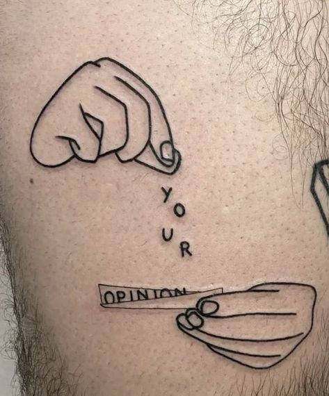 Toxic Tattoo Ideas For Men, Loner Lover Tattoo, Lurking Class Tattoo, Funny Tattoo Ideas, Funny Small Tattoos, Tato Flash, Funny Tattoo, Earthy Tattoos, Tato Minimal