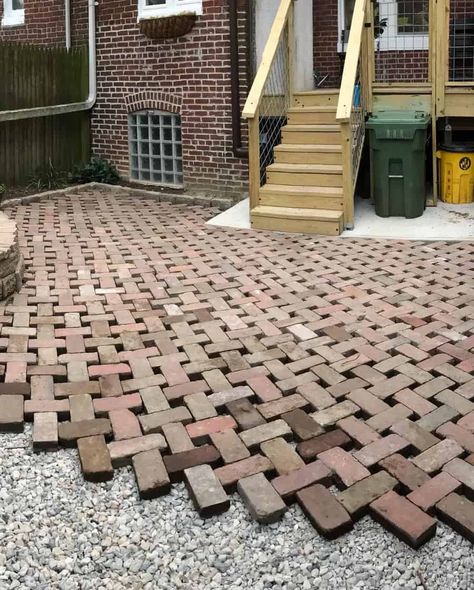 The Top 44 Patio Floor Ideas - Trendey Patio Floor Ideas, Patio Floor, Paver Designs, Patio Pavers Design, Brick Patio, Brick Path, Painting Concrete Porch, Painted Concrete Porch, Patio Flooring