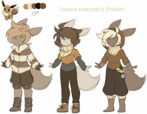 Human Eeveelutions, Eevee Outfit, Eevee Gijinka, Human Eevee, Pokemon Human, Pokemon Fashion, French Anime, Pokemon Human Form, Gijinka Pokemon