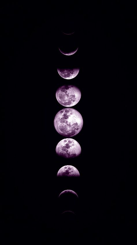 Moon Cycle Wallpaper, Purple Moon Cycle, Wallpaper In Purple, Pink Moon Wallpaper, Rose Gold Wallpaper Iphone, Gaming Profile Pictures, Gold Wallpaper Iphone, Purple Quotes, Purple Moon