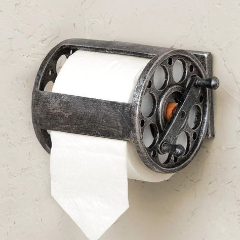 PRICES MAY VARY. 60 Day No Hassle Returns A Black Forest Decor Exclusive - Add a rustic touch to your lodge bath decor with this resin and wood wall-mounted toilet paper holder styled after an old fishing reel. 6 1/2"W x 5 1/2"H. Hoof Print, Bathroom Decor Ideas Colors, Bathroom Decor Apartment, Printed Coasters, Fishing Reels, Paper Holder, Toilet Paper Holder, Toilet Paper, Wall Mount