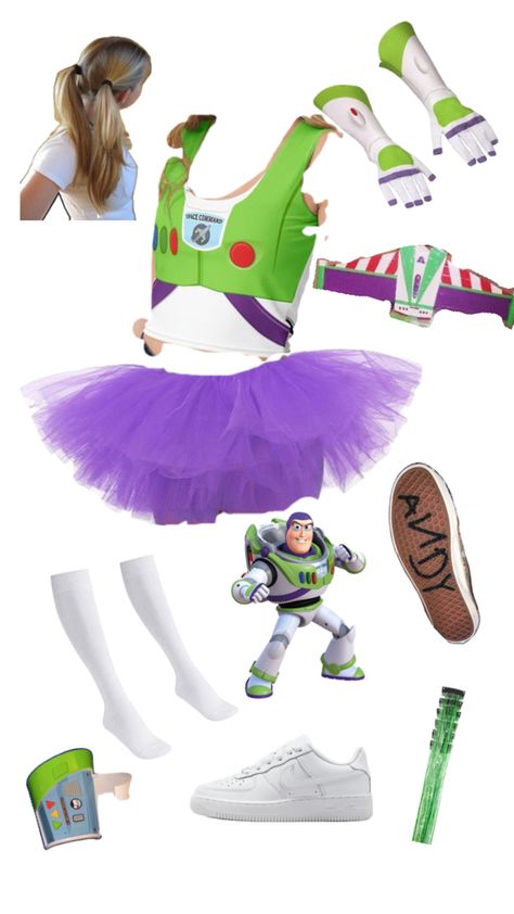 I was bored Buzz Lightyear Costume Girl, Cute Buzz Lightyear Costume, Buzz Lightyear Costumes, Disfraz Buzz Lightyear, Buzz Costume, Buzz Lightyear Halloween Costume, Lightyear Costume, Fun Halloween Outfits, Halloween Trio