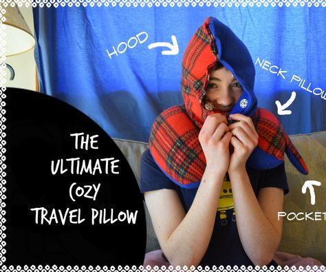 Pretty much all of us have had a terrible travel experience. For me, the worst travels have been when I am stuck in the plane for hours, unable to sleep. This travel... Fabric Upcycle, Travel Pillow Pattern, Cozy Travel, In The Plane, Airplane Pillow, Unable To Sleep, Pocket Pillow, Plane Travel, Hoodie Pattern