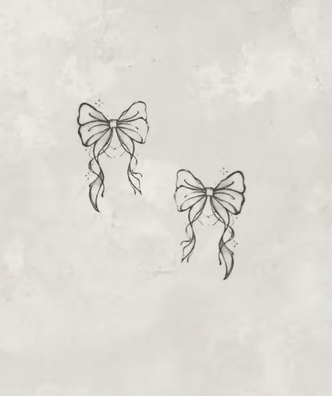 Small Princess Tattoo, Black Ribbon Tattoo, Bow Tattoo Stencil, Little Bow Tattoo, Ribbon Tattoo Designs, Small Tattoos Cute, Ribbon Drawing, Holiday Tattoo, Small Bow Tattoo