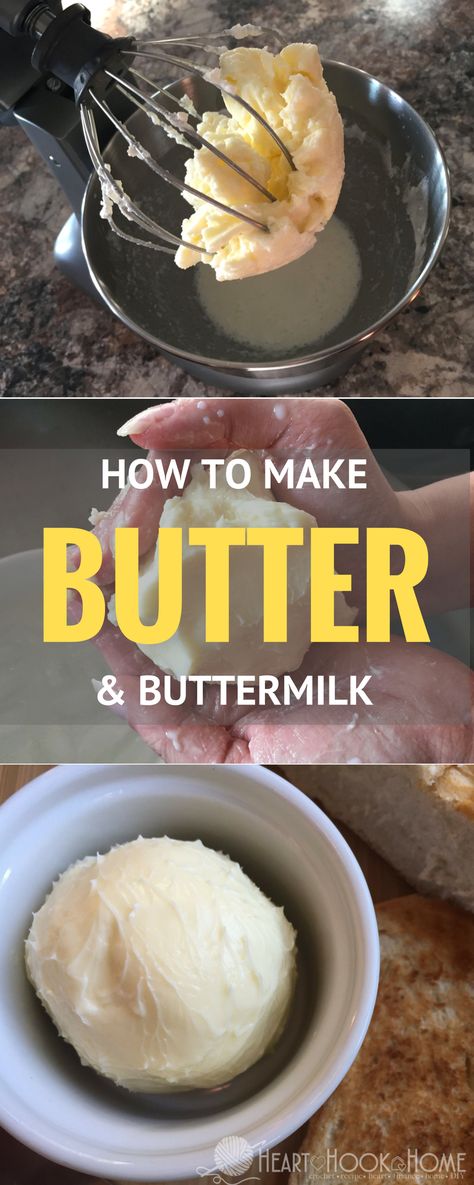 Kitchenaid Stand Mixer Recipes, Buttermilk Uses, Stand Mixer Recipes, Butter Recipes Homemade, Diy Butter, Kitchen Aid Recipes, Make Butter, Mixer Recipes, Dairy Desserts