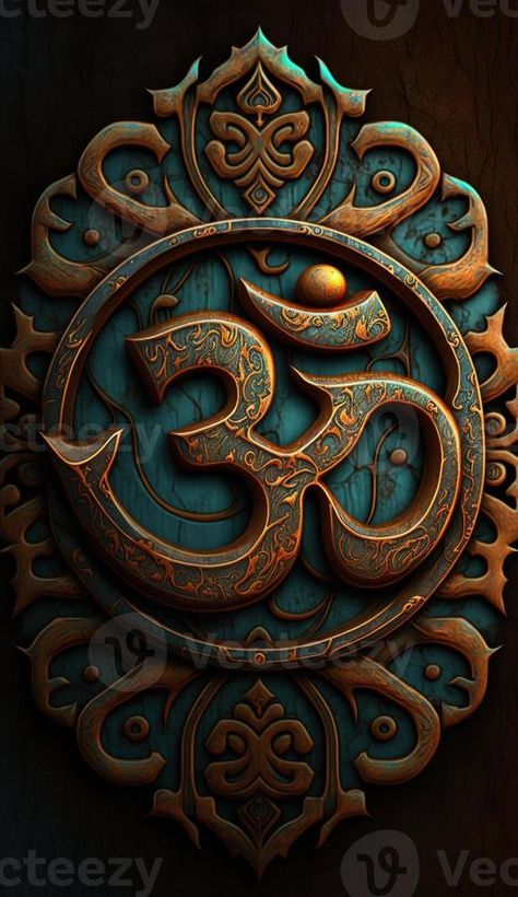 om symbol hindu images Beautiful artwork Generative AI Om Sanskrit, Hindu Images, Enlightenment Art, Jing Y Jang, Om Symbol Art, Om Symbol Wallpaper, Hindu Symbols, Themes For Mobile, Android Art