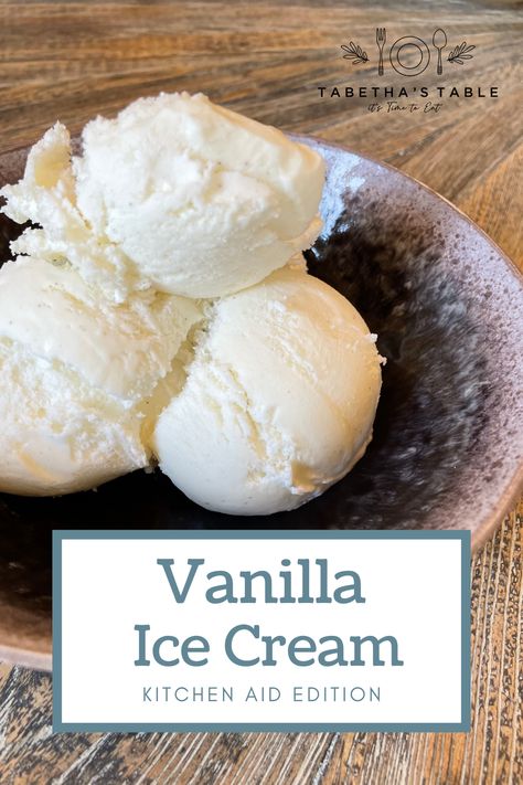 Kitchenaid Ice Cream Attachment, Soft Serve Ice Cream Recipes, Kitchen Aid Ice Cream Recipes, Kitchenaid Ice Cream, Kitchen Aid Ice Cream, Kitchenaid Ice Cream Maker, Homemade Ice Cream Recipe, Easy Homemade Ice Cream, Kitchen Aid Recipes