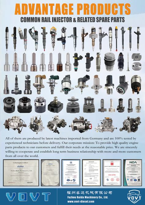 DIESEL FUEL ENGINE PARTS COMMON RAIL LNJECTOR & RELATED SPARE PARTS whatsapp:+8615394946539 Common Rail, Diesel Fuel, Product Range, Nozzles, Engine Parts, Diesel Engine, Spare Parts, Fuel, Engineering