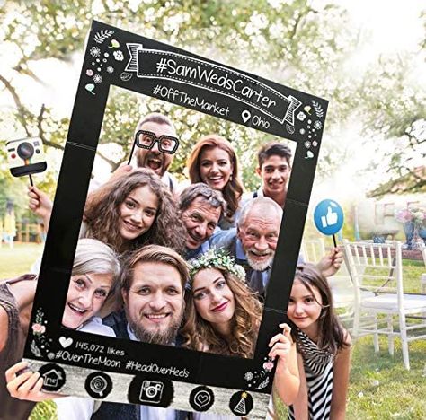 Amazon.com: Insta-Themed Social Media Party Photo Booth Selfie Frame with Emoji & Speech Bubble Props. Great as Vintage Background Photography for Birthday, Anniversary, Wedding Event Decoration : Home & Kitchen Photography For Birthday, Quirky Captions, Social Media Party, Stag And Doe, Selfie Frame, Vintage Background, Photo Booth Frame, Event Decoration, Creative Background