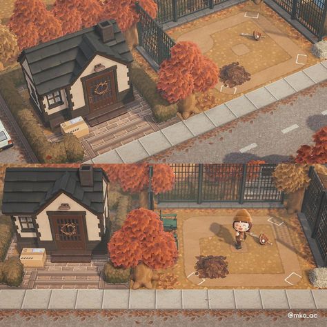 _ Baseball field ⚾️ _ Tags🏷️ #animalcrossing #animalcrossingnewhorizons #acnh #nintendo #nintendoswitch #newhorizons #fall #autumn… | Instagram Acnh Baseball Field, Acnh Autumn Path Codes, Acnh Towncore Entrances, Acnh Suburban Island, House Exterior Acnh, Acnh Player House Exterior Ideas, Acnh Flower Gardens, Neighborhood Animal Crossing, Neighborhood Acnh