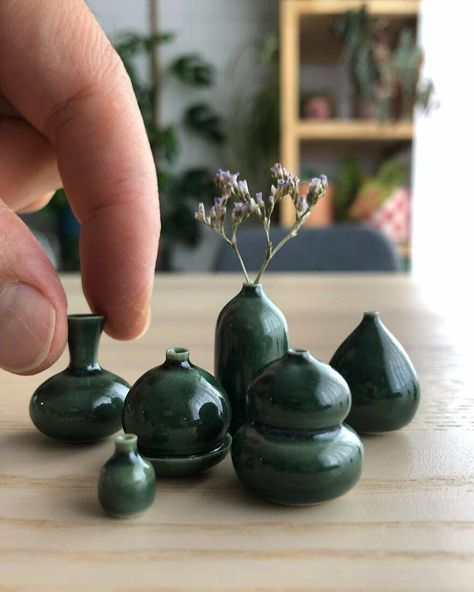 Tiny Vases, Pottery Games, Miniature Pottery, Oldest Human, Ancient Pottery, Thrown Pottery, Ceramics Projects, Mini Vase, Clay Art Projects