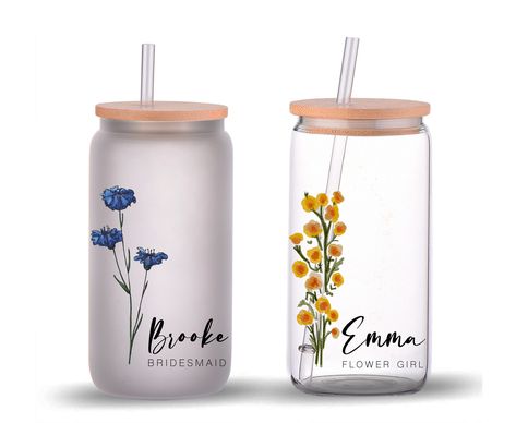 Angeles, Bridal Party Tumblers, Cute Bridesmaids Gifts, Bridesmaid Proposals, Maid Of Honor Gift, Unique Bridesmaid, Glass Tumblers, Bridesmaid Proposal Gifts, Future Mrs