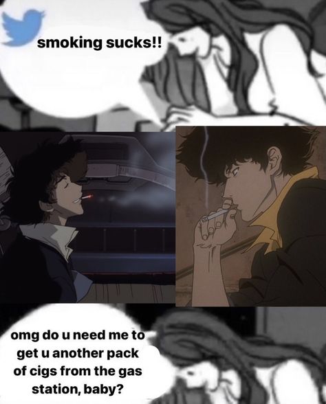 Cowboy Bebop Funny, Cowboy Bebop Memes, Youre Gonna Carry That Weight, Cowboy Bebop Wallpapers, Family Guy Funny Moments, Cowboy Bebop Anime, Spike Spiegel, See You Space Cowboy, Space Cowboy