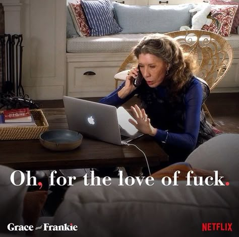 Grace & Frankie love Frankie!!! "Damn my Christlike capacity for compassion!!!" Lmao! Agreed Frankie, agreed! Grace And Frankie Quotes, Frankie Bergstein, Exercise For Six Pack, Fat Burning Abs, Lily Tomlin, Grace And Frankie, Series Quotes, Funny Women, Tv Show Quotes