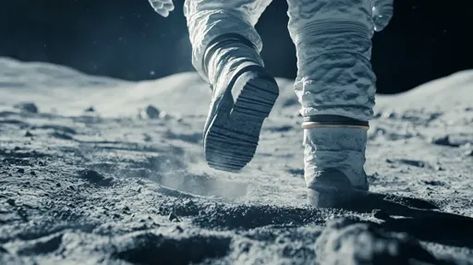 ↑↑↑ Larger size on website 🔸 A lone astronaut walks across the dusty surface of the moon, leaving footprints in the lunar regolit 🔸 From Midjourney AI Image Walking On The Moon, Cow Jumped Over The Moon, Astronaut Swinging On Moon, Astronaut Walking On Moon, Cartoon Trees, Moon Walk, Space Exploration, Moon, Wonder