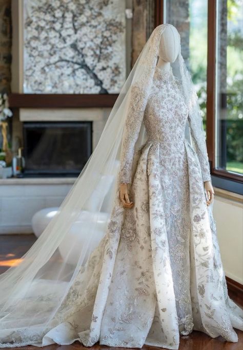 Merve Karaman Bridal Iran Wedding Dress, Elegant Hijab Wedding Dress, Hijabi White Wedding Dress, Orthodox Wedding Dress, Hijab Bride Dress, Iranian Wedding Dress, Modest Wedding Dresses Hijab, Turkish Wedding Dress Muslim, Hijabi Bride White