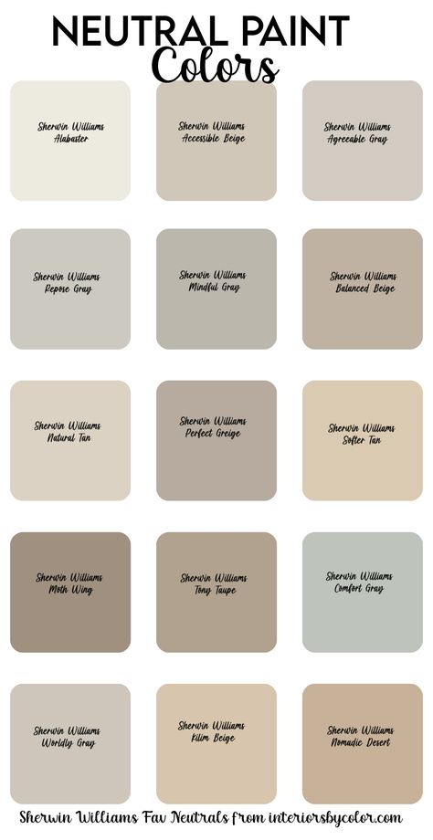 Sherwin Williams Neutral Paint Colors, Sherwin Williams Neutral, Colourful Palette, Interior Palette, Tan Paint Colors, Accent Wall Bathroom, Taupe Paint Colors, Neutral Wall Colors, Beige Paint Colors