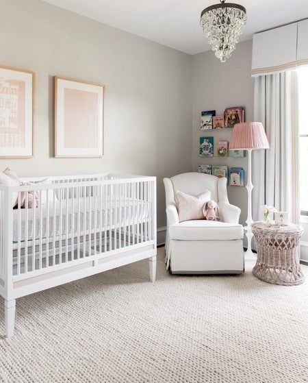 caroline’s sweet room! thank you to the most talented clarybosbyshell for making this dream nursery of mine come true!💫 Farrow And Ball Nursery, Nursery Colours, Charming Nursery, Perfect Grey Paint, Breakfast Room Green, Doors And Floors, Farrow And Ball Paint, Farrow And Ball, Room Transformation