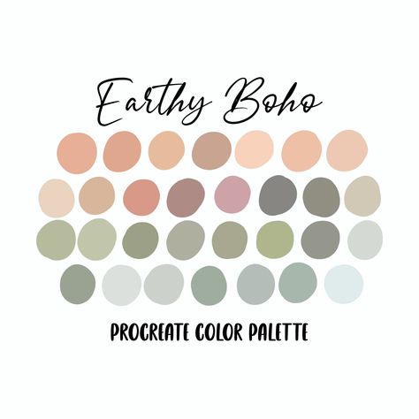 Calming Tones Color Pallets, Earth Pastel Color Palette, Earth Tone Pastel Color Palette, Boho Pastel Color Palette, Neutral Tones Color Palette, Boho Nursery Color Palette, Neutral Boho Color Palette, Natural Colour Palette Earth Tones, Earth Tone Color Palette Wedding