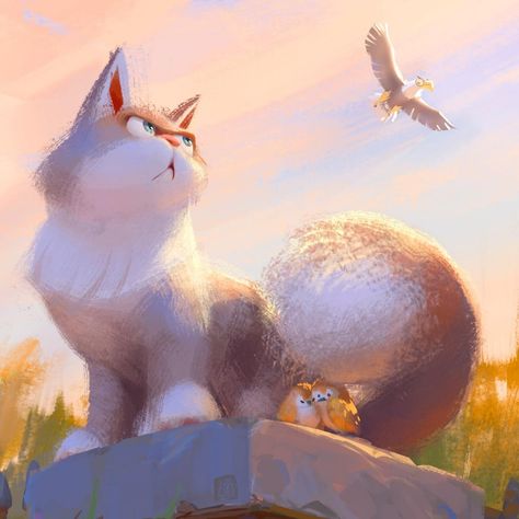 ArtStation - Guardian, Lynn Chen Lynn Chen, Naive Illustration, Animal Illustration Art, Nature Sketch, Animation Art Sketches, Cat Illustration, Cat Drawing, Art Stuff, Animal Illustration