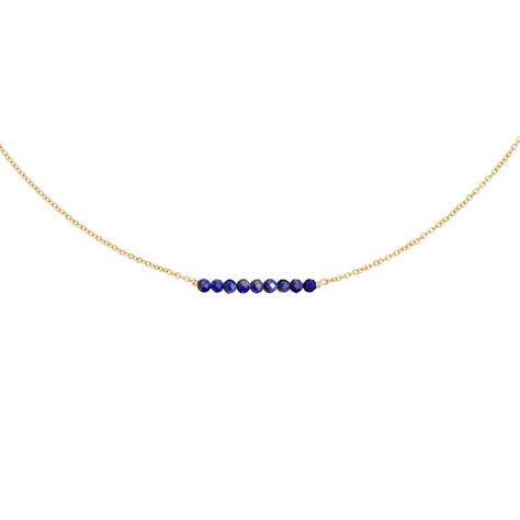 PRICES MAY VARY. BLUE LAPIS BAR NECKLACE:16"long+ 2" adjustable extensions.Perfectly fit most neck sizes.Lobster clasp closure. HANDMADE WITH LOVE:Minimalist handmade 3MM faceted blue lapis lazuli stone beads bar necklace.Perfect for daily wear.This is a chic piece on its own.It's also a perfect layering,stacking necklace.Wear it alone or layered with your other necklaces. HIGH QUALITY: Thick 18K gold plated on brass ensures the necklace a long lasting finish.Does not tranish easily.Nickel free, September Birthstone Necklace, Stacking Necklace, Bead Bar Necklace, Stone Necklaces, Bead Bar, Lapis Lazuli Stone, Birthstone Gifts, Garnet Stone, Blue Apatite