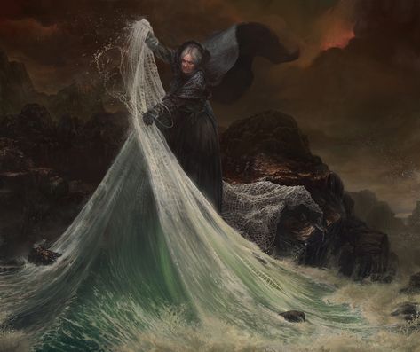 Sea Witch, adrien amilhat on ArtStation at https://www.artstation.com/artwork/Yx6eX The Sea Witch, Water Witch, 다크 판타지, Sea Witch, Witch Art, Witch Aesthetic, Arte Inspo, High Fantasy, Arte Fantasy