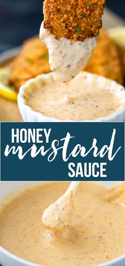 Essen, Honey And Mustard Sauce, Sweet Honey Mustard Sauce, Sweet Mustard Sauce, Mustard Sauce For Chicken, Vegan Honey Mustard, Dijon Mustard Sauce, Honey Mustard Dip, Honey Mustard Recipes