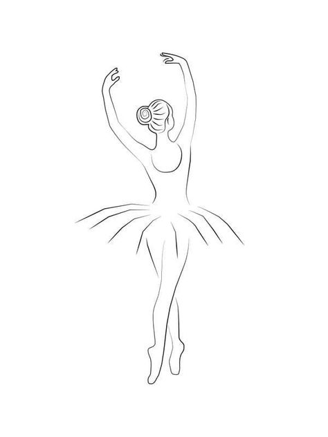 Bailarina Drawing, Balerina Drawing Easy, Dancer Drawing Simple, Easy Ballerina Drawing, Ballerinas Drawing, Bailarina Aesthetic, Ballerina Outline, Ballerina Drawings, Ballet Doodles