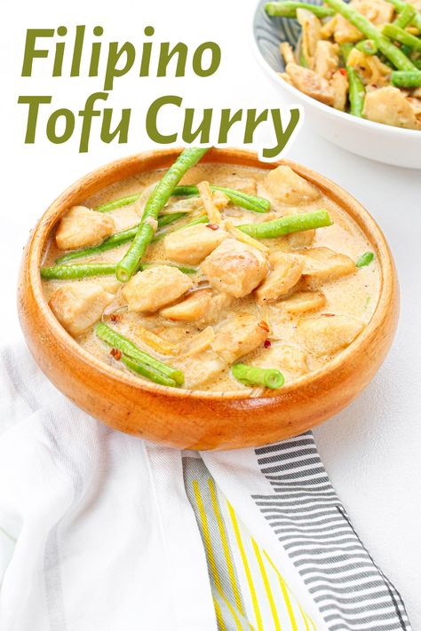 Vegan Filipino Recipes, Is Tofu Healthy, Tofu Coconut Curry, Vegan Korean Food, Easy Tofu, Sauteed Tofu, Tofu Cubes, Coconut Curry Recipes, Nutritious Dinner