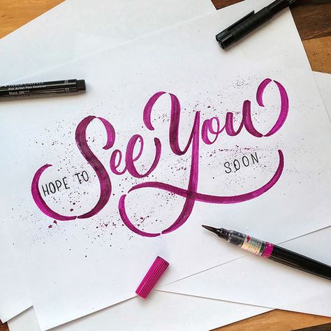 Remarkable Calligraphy and Lettering Designs for Inspiration - 7 Hand Lettered Quotes Doodles, Inspirational Calligraphy, Nails Color Street, Calligraphy Art Quotes, Art Motivational Quotes, Calligraphy Quotes Doodles, Brush Lettering Quotes, English Calligraphy, Typography Designs