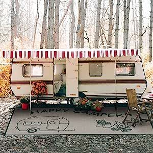 Rock Rug, Rv Remodeling, Christmas Camper, Outdoor Meals, Glamper Camper, Straw Rug, Camping Rug, Alternative Housing, Nomad Life