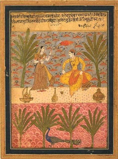 Indian Miniatures, Rajasthani Painting, Indian Traditional Paintings, Indian Miniature, India Painting, Palm Tree Art, Art Indian, Western Paintings, Miniature Paintings