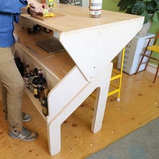 Bar Desk, Study Table Designs, Woodworking Projects Unique, System Furniture, Transforming Furniture, Cnc Furniture, House Keeping, Studio Chairs, Furniture Details Design