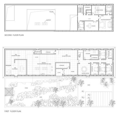 Gallery of Art Studio of Xu Hongquan / office PROJECT - 38 Studio Floor Plans, Painters Studio, Galleries Architecture, Community Hub, Art Studio Design, Studios Architecture, Art Hub, Roof Trusses, Cloud Art