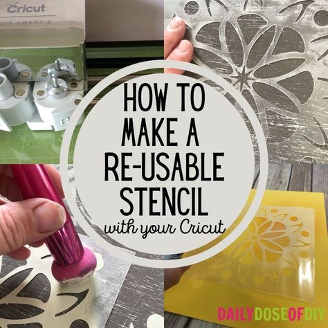 Make your own Re-usable Stencil with your Cricut Making Stencils With Cricut Maker, Stencil Cricut How To Make, How To Make A Wall Stencil Diy, Make Your Own Stencils Free Printable, Free Svg Stencil Files For Cricut, Svg Stencils Free, Cricut Stencils Tutorials, How To Make A Stencil Diy, How To Make Your Own Stencils