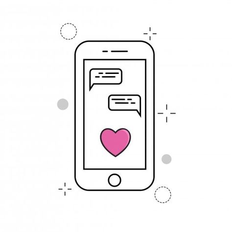 Icons Phone, Wedding Icon, Love Scrapbook, Heart Vector, Love Doodles, Simple Scrapbook, Phone Icons, Love Balloon, Font Illustration