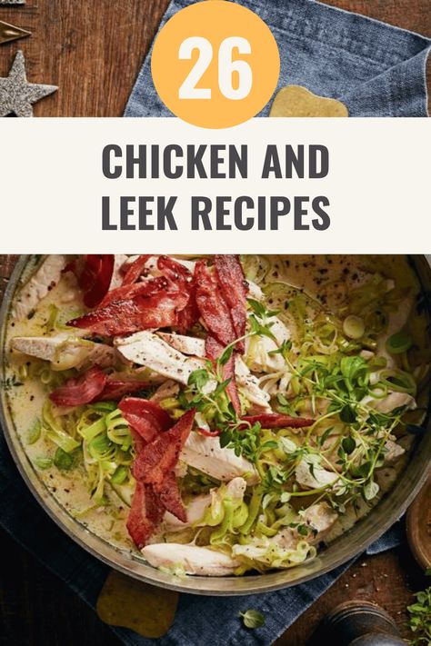 26 Delicious Chicken and Leek Recipes From Top Food Bloggers – Happy Muncher Chicken And Leeks Recipe, Chicken Leeks Recipe, Leek Recipes Dinners, Chicken Leek Soup, Chicken And Leeks, Chicken And Leek Recipes, Chicken And Leek Pie, Leek Recipes, Chicken Risotto