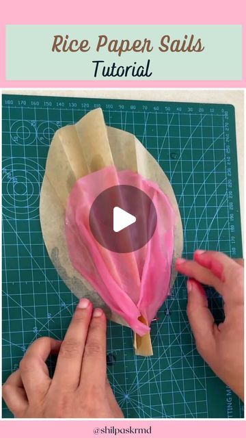 Shilpa Kerkar on Instagram: "Tutorial Alert : How to make Rice Paper Sails for Cake I forgot few things while doing this but pls you guys don’t forget them. I forgot to wear gloves while adding the color and I forgot to put the skewer on parchment paper before I put the soaked rice paper on it for drying. Save this tutorial if you like it. Let me know if it is useful to you. Also let me know if you have any queries or suggestions regarding this. Thank you for watching and bye until next time   @shilpaskrmd for more such tutorials   #shilpakerkar #shilpaskhatarahemeradil #ricepapersail #ricepapersailcake #tutorial #caketutorial #cake #cakeart #caketopper #cakes #caketutorials #tutorials #cakedecorating #cakeoftheday #caketutor #cakedecoration #birthdaycake #cakeinspiration #caketopperideas Birthday Cake With Rice Paper Sails, Rice Sail Cake Ideas, How To Make Rice Paper Sails, Rice Paper Cake Topper, Rice Paper Sails Cake Designs, Rice Paper Decorations For Cakes, Cake With Rice Paper Decoration, Rice Paper Sails Tutorial, Rice Decoration Ideas