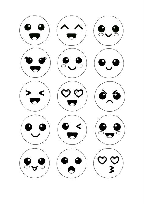 Faces Emoji, Kawaii Coloring Pages, Face Coloring, Emoji Coloring Pages, Free Printable Coloring Sheets, Emoji Drawings, Emoji Drawing, Stickers Kawaii, Coloring Sheets For Kids