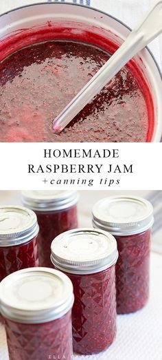 Raspberry Recipes Canning, Canning Jam For Beginners, Canned Raspberry Jam, How To Make Homemade Jam, Making Jam Easy Recipes, Raspberry Jam Recipe Canning, Canning Raspberry Jam, Raspberry Preserves Recipe, Jams And Jelly Recipes