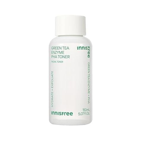 Amazon.com: innisfree Green Tea Enzyme PHA Toner with Hyaluronic Acid and Green Tea, Hydrating Korean Toner for Glowing Skin : Beauty & Personal Care Toner For Glowing Skin, Pha Toner, Korean Toner, Innisfree Green Tea, For Glowing Skin, Hyaluronic Acid, Glowing Skin, Green Tea, Toner