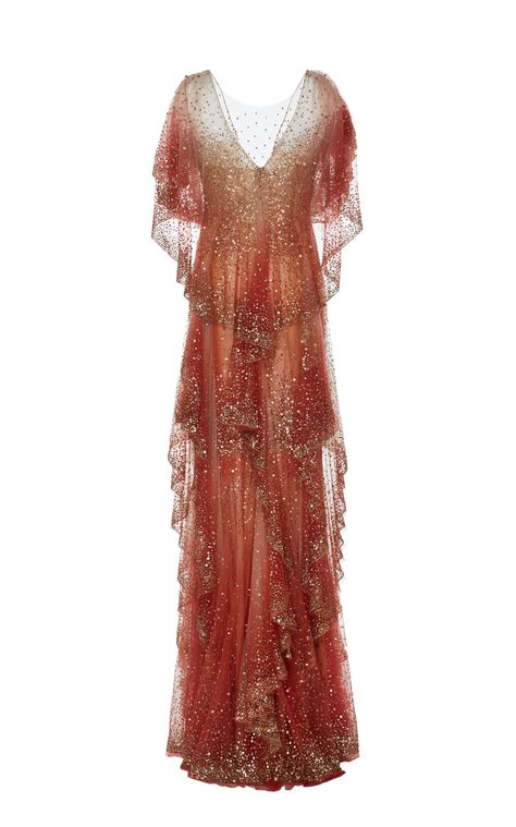 Marchesa Fashion, Luxe Aesthetic, Marchesa Spring, Illusion Neckline, Flowy Maxi Dress, Tulle Gown, Fantasy Dress, Ncis, Beautiful Gowns