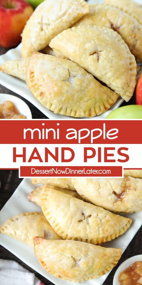 Mini Apple Hand Pies, Small Apple Pies, Apple Pie Pockets, Individual Apple Pies, Pies Dessert, Fresh Apple Pie, Mini Apple Pie Recipe, Apple Pie From Scratch, Apple Pastry