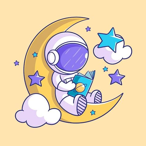 Kids Branding Design, Astronaut Drawing, Space Doodles, Astronaut Illustration, Astronaut Cartoon, Moon Cartoon, Badass Wallpaper, Badass Wallpaper Iphone, Kids Room Murals