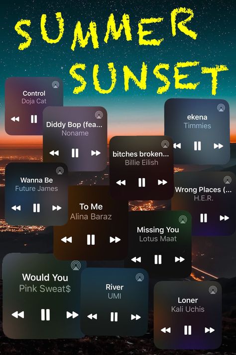 Sunset Music, Summer Songs Playlist, Calm Aesthetic, Throwback Songs, Song Ideas, Playlist Names Ideas, Not Musik, Playlist Ideas, Love Songs Playlist