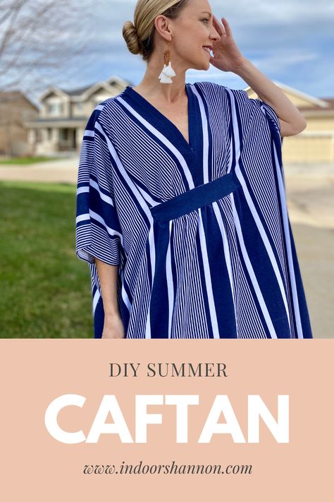 Kaftan Pattern Sewing, Kaftan Pattern Diy, Diy Kaftan Dress, Diy Caftan, Caftan Dress Pattern, Kaftan Dress Pattern, Summer Caftan, Summer Dresses Diy, Kaftan Pattern