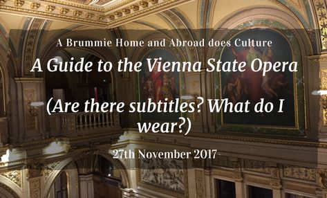 A Guide to the Vienna State Opera (Are there subtitles? What do I wear?) Vienna Opera Outfit, What Do I Wear, Vienna State Opera, Vienna, Opera House, What To Wear, Opera, Travel, How To Wear