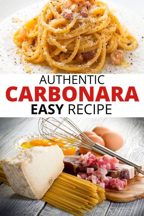 Best Carbonara in Rome (+ Easy Carbonara Recipe) The Best Carbonara Recipe, Italian Spaghetti Carbonara, Traditional Pasta Carbonara Recipe, Authentic Pasta Carbonara Recipe, Homemade Pasta Carbonara, Ham Carbonara Pasta, Carbonara Pasta Rome, Crockpot Carbonara Pasta, Keto Carbonara Recipe