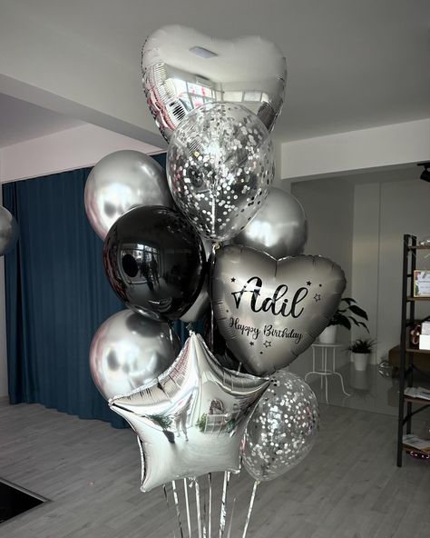 Silver&Black Black And Silver Balloons, Preppy Things, Silver Balloon, April 25, Balloons, Silver, On Instagram, Quick Saves, Black