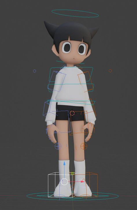 Blender Character Modeling, 3d Karakter, Low Poly Character, Arte Peculiar, Animation Character, 3d Figures, Low Poly Art, Model Sheet, Toy Art